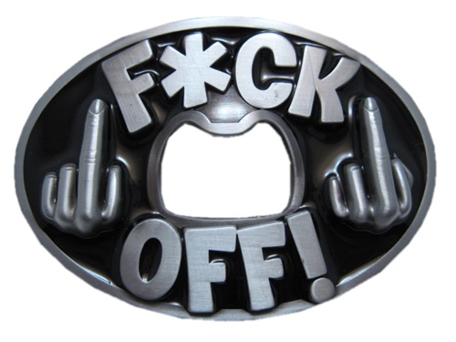 F*ck Off Belt Buckle with Bottle Opener