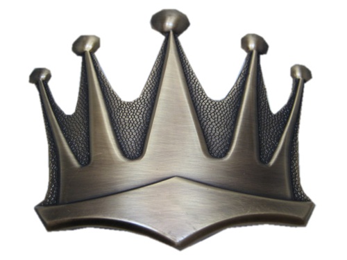 Bronze Crown Belt Buckle