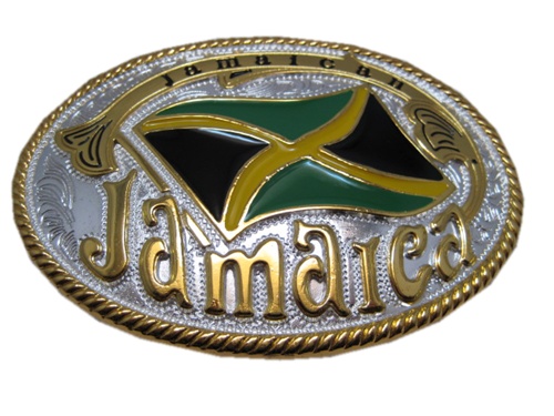 Western Style with Jamacia Flag Belt Buckle