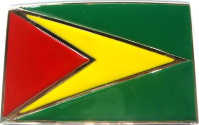 guyana flag belt buckle