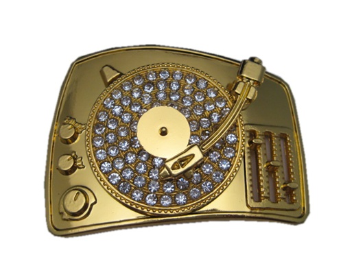 Gold Turntable Belt Buckle