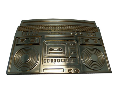 Gold Boom Box Belt Buckle