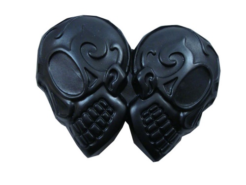 Dual Black Skulls Belt Buckle