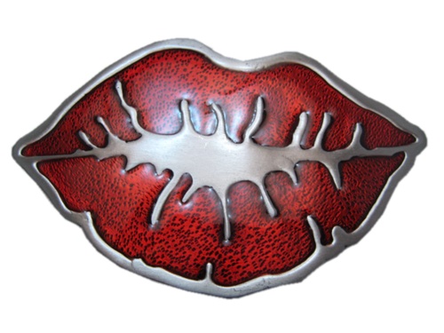 Kissing Lips Belt Buckle